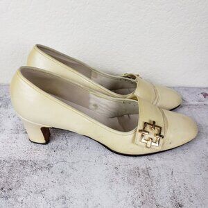 Vintage 60s 70s O'Connor & Goldberg Leather Pumps Heels size 8 B